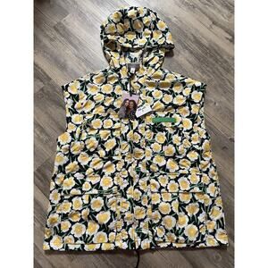 DVF X Target Diane Von Furstenberg Nylon Packable Poppy Hooded Vest Size XS